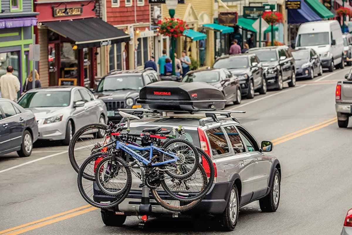 Yakima bike rack on the road for a Davis County biking trip